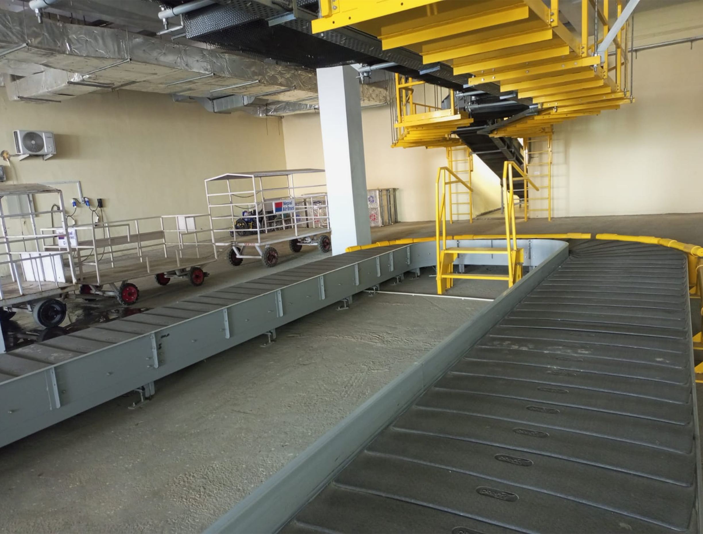 Baggage Handling Area of Conveyor Belt System
