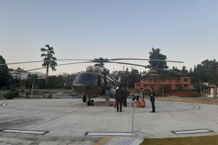 Helipad at PM Residence