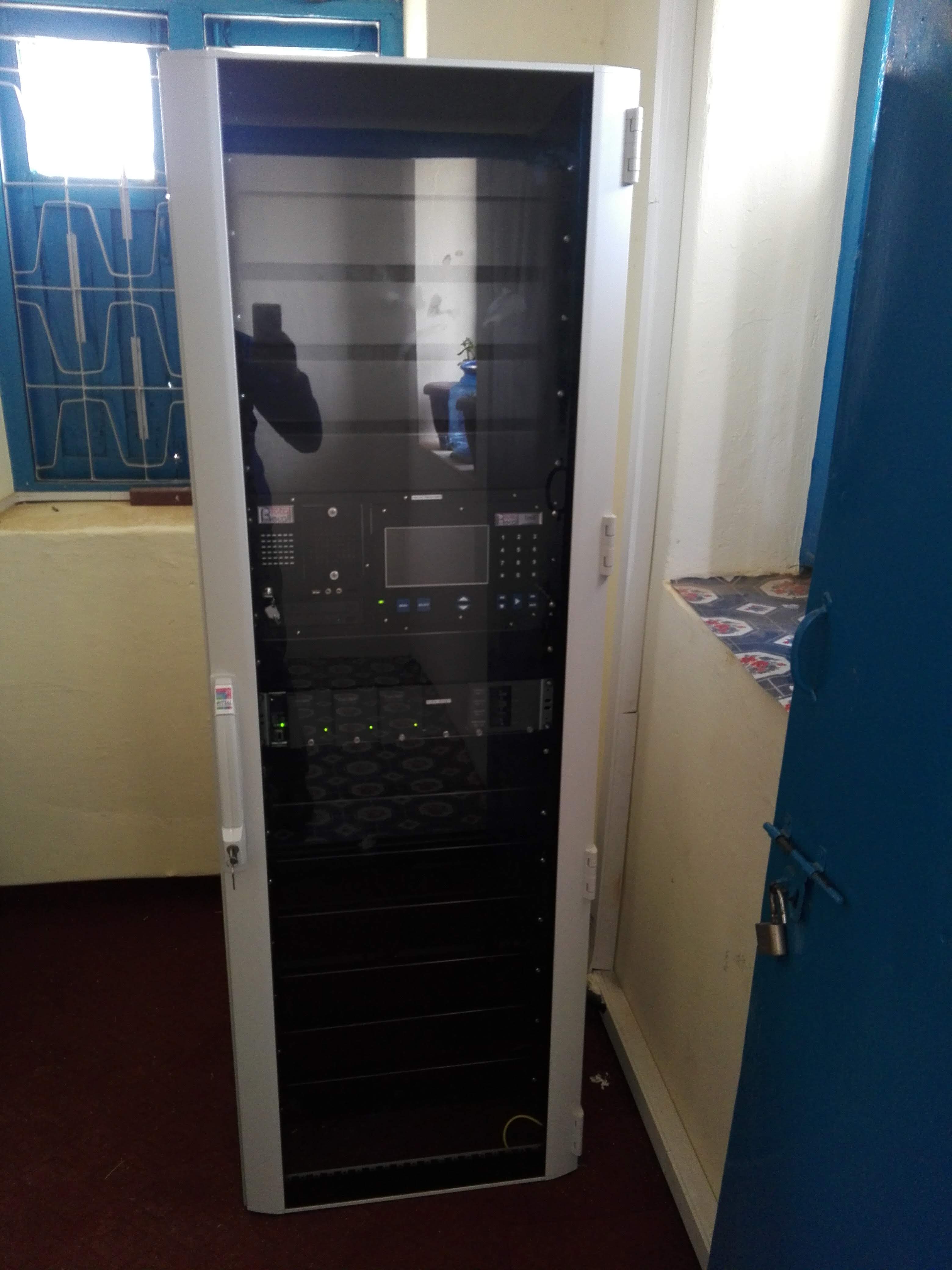 Server Rack during Installation of ATC tower console