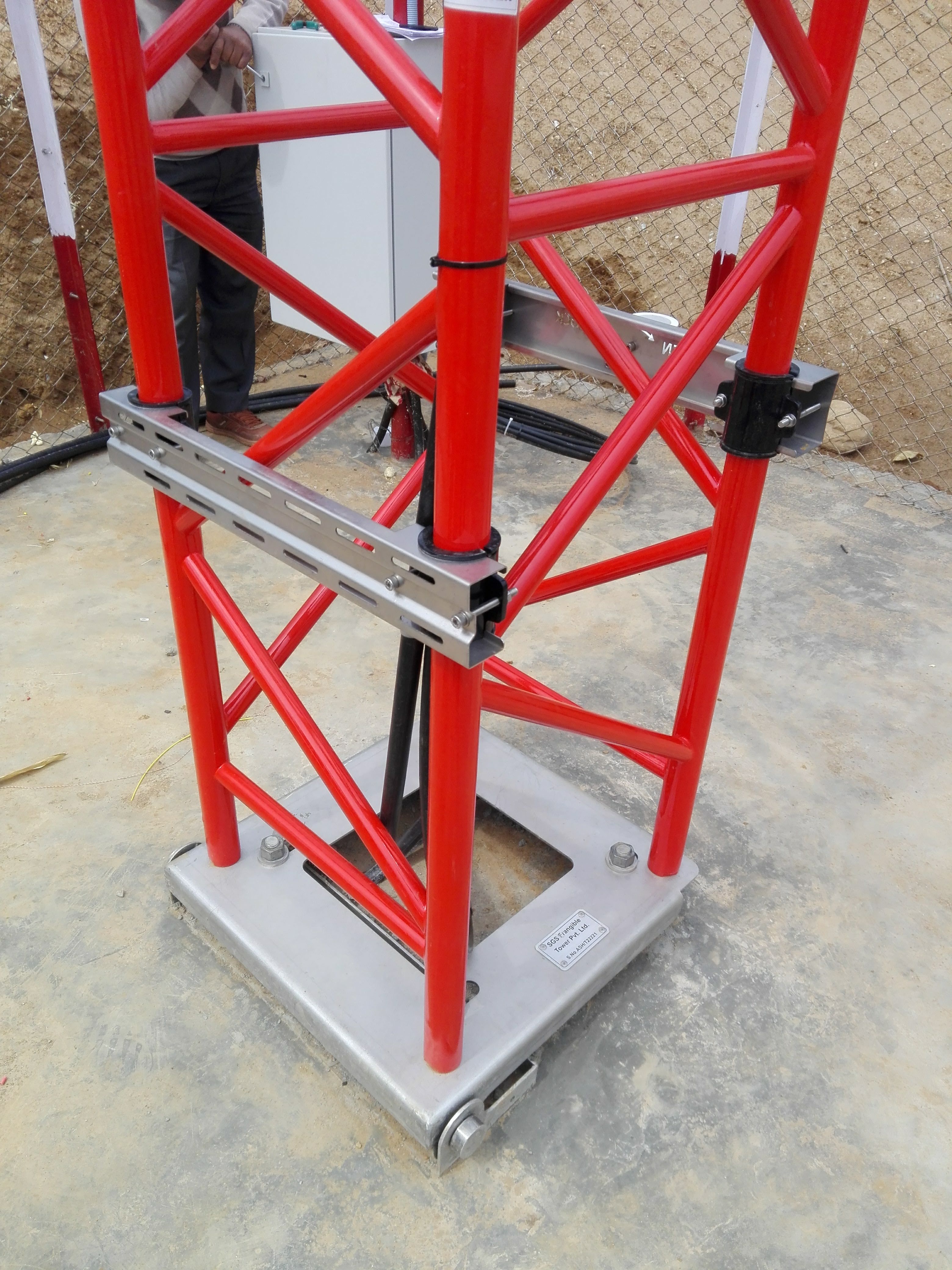 Metal fabrication structure of a tower